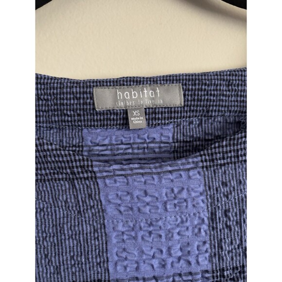 Habitat Clothes To Live In Womens XL Button Up Shirt Crinkle Gray Minimalist - Picture 2 of 6